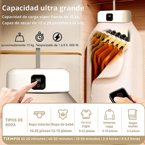 FlexDry Pro™ El secador portátil que transforma tu rutina + 6 ganchos de regalo HOY